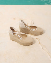 Suede Wedge Espadrilles - Women's Shoes | 