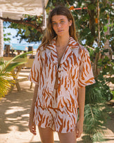 Printed Linen Cumana Shirt - Women's Special Prices Clothing | 