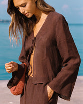 Linen Gauze Santander Top - Women's Special Prices Clothing | 