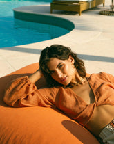Linen Gauze Antigua Top - Women's Special Prices Clothing | 