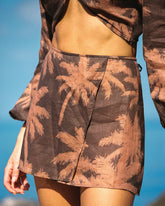 Printed Linen Posadas Skirt - Women's Special Prices Clothing | 