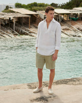 Washed Linen Positano Shorts - Men's Pants | 