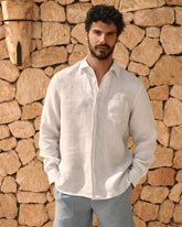 Linen Panama Shirt - Men's Special Prices Clothing | 