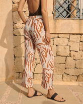 Printed Linen Belem Trousers - Women's Special Prices Clothing | 