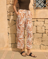 Printed Linen Belem Trousers - Women's Special Prices Clothing | 