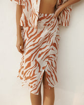 Printed Linen Merida Skirt - Women's Special Prices Clothing | 