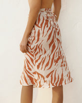 Printed Linen Merida Skirt - Women's Special Prices Clothing | 