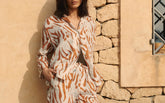 Printed Linen Natal Shirt - Women's Special Prices Clothing | 
