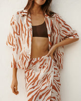 Printed Linen Cumana Shirt - Women's Special Prices Clothing | 