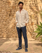 Linen Panama Shirt - Men's Special Prices Clothing | 