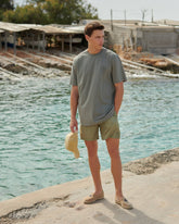 Printed Linear Triangles Swim Shorts - Men's Special Prices | 