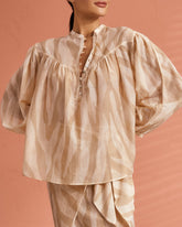 Printed Silk Cotton Voile<br />Baja Shirt - Women's Special Prices Clothing | 