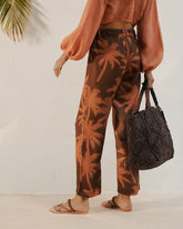 Printed Linen Belem Trousers - Women's Special Prices Clothing | 