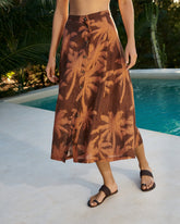 Printed Linen Cordoba Skirt - Women's Special Prices Clothing | 