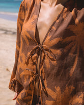 Printed Linen Cancun Shirt - Women's Special Prices Clothing | 