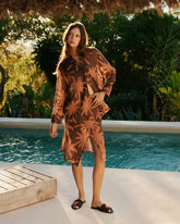 Printed Linen Natal Shirt - Women's Special Prices Clothing | 