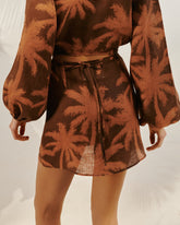 Printed Linen Posadas Skirt - Women's Special Prices Clothing | 