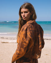 Printed Linen Santos Shirt - Women's Special Prices Clothing | 