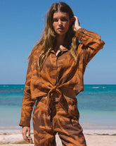 Printed Linen Santos Shirt - Women's Special Prices Clothing | 