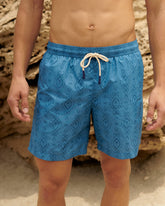 Printed Ikat With Palm Swim Shorts - Printed Swimshorts | 