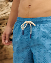 Printed Ikat With Palm Swim Shorts - Printed Swimshorts | 
