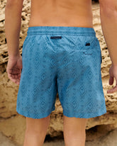 Printed Ikat With Palm Swim Shorts - Printed Swimshorts | 