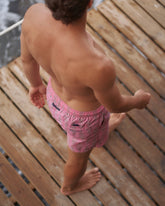 Printed Ikat With Palm Swim Shorts | 