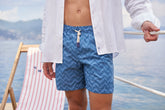 Printed Ethnic Zig Zag Swim Shorts - Men's Special Prices Swimwear | 