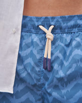Printed Ethnic Zig Zag Swim Shorts - Men's Special Prices | 