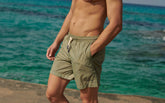 Printed Palms Swim Shorts - Men's Special Prices Swimwear | 