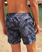 Stone Washed Printed Nylon Swim Shorts - Printed Swimshorts | 