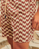 Stone Washed Printed Nylon Swim Shorts - Printed Swimshorts | 
