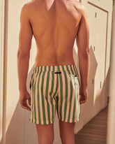 Printed Macro Stripes Swim Shorts - Printed Swimshorts | 