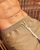 Natural Wool Blend Swim Shorts - Plain Swimshorts | 