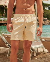 Recycled Polyester And Linen Blend Swim Shorts - Printed Swimshorts | 