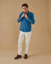 Cotton Seersucker Panama Shirt - Men's Clothing | 