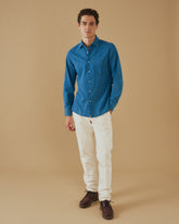 Cotton Seersucker Panama Shirt - Men's Clothing | 