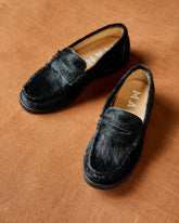 Calf Hair Penny Loafers - Women's Loafers | 