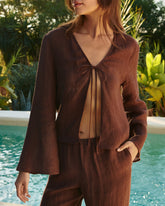 Linen Gauze Santander Top - Women's Special Prices Clothing | 