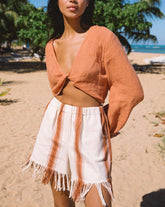 Linen Gauze Antigua Top - Women's Special Prices Clothing | 