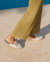 Cotton Crochet Mules - Women's Mules | 