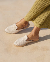 Cotton Crochet Mules - Women's Mules | 