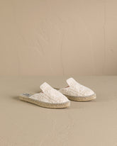 Cotton Crochet Mules - Women's Mules | 