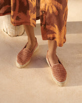 Raffia Stripes Double Sole Espadrilles - Women's Espadrilles | 