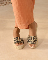Raffia Pattern Double Sole Slides - Women's Special Prices | 