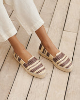 Raffia Stripes Double Sole Espadrilles - Women's Espadrilles | 