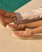 Raffia Stripes Double Sole Espadrilles - Women's Espadrilles | 