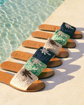 Raffia Leather Sandals - Women's Sandals | 