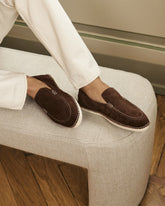 Suede With Faux Fur Loafers Espadrilles - Men's Shoes | 