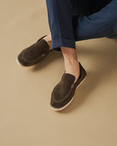 Suede With Faux Fur Loafers Espadrilles - Men's Shoes | 